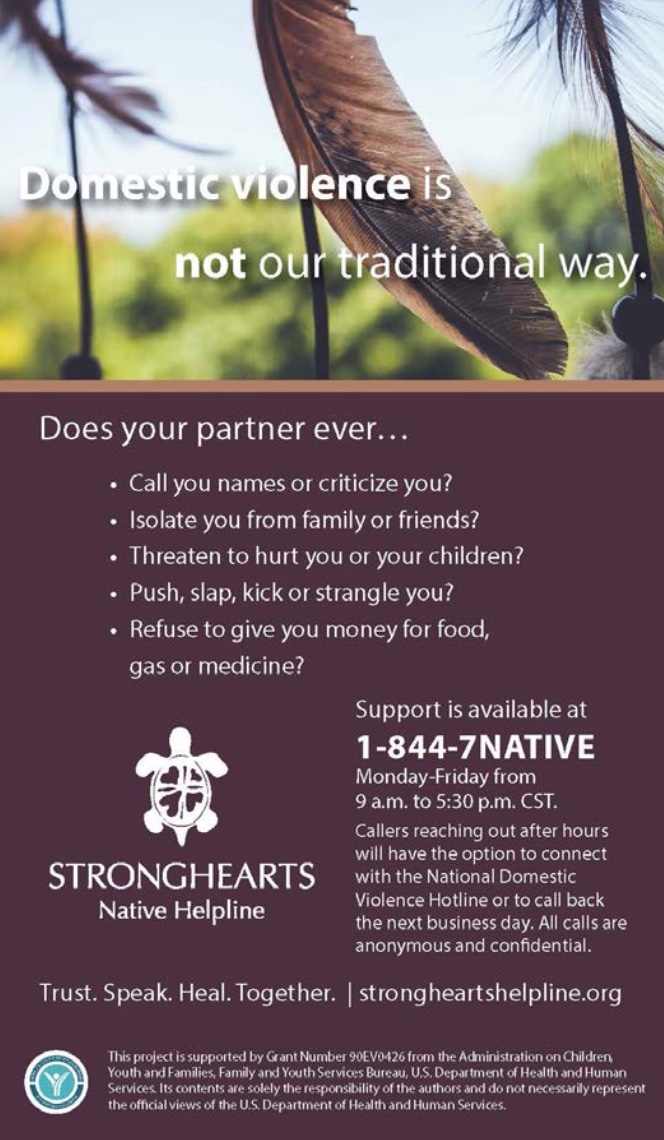 Stronghearts Native Helpline Is Here For You Niwrc